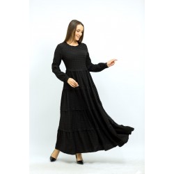 فستان كارو لون أسود 