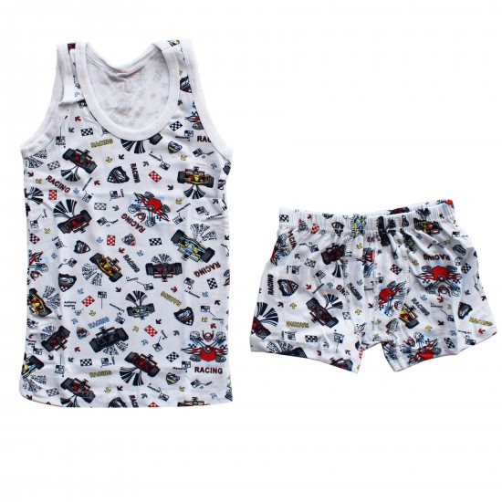  Boxer suit for boys racing undershirt