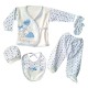  5-Piece Blue Hospital Outlet Set for Children with Teddy Bear and Tie