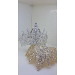 Royal Crown For Brides Made Of Original Zircon Stone 