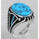 Men's silver ring claw model