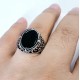 Silver 925 ring, with Ottoman design, inlaid with onyx stone